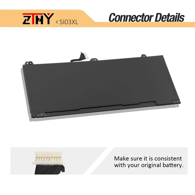 Alt view image 4 of 7 - SI03XL Laptop Battery Replacement for HP Chromebook X360 14c-cc 14c-cc0xxx 14ct-cc000 14c-cc0013dx 14c-cc0047nr Chromebook 14b-na0000 14b-nb, Pro C640 G2 Chromebook, Elite C645 14 G2, Elite C640 14 G3