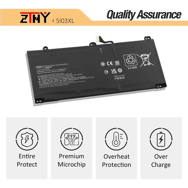 Alt view image 5 of 7 - SI03XL Laptop Battery Replacement for HP Chromebook X360 14c-cc 14c-cc0xxx 14ct-cc000 14c-cc0013dx 14c-cc0047nr Chromebook 14b-na0000 14b-nb, Pro C640 G2 Chromebook, Elite C645 14 G2, Elite C640 14 G3