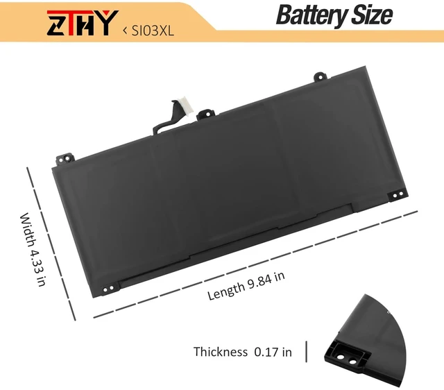 Alt view image 7 of 7 - SI03XL Laptop Battery Replacement for HP Chromebook X360 14c-cc 14c-cc0xxx 14ct-cc000 14c-cc0013dx 14c-cc0047nr Chromebook 14b-na0000 14b-nb, Pro C640 G2 Chromebook, Elite C645 14 G2, Elite C640 14 G3