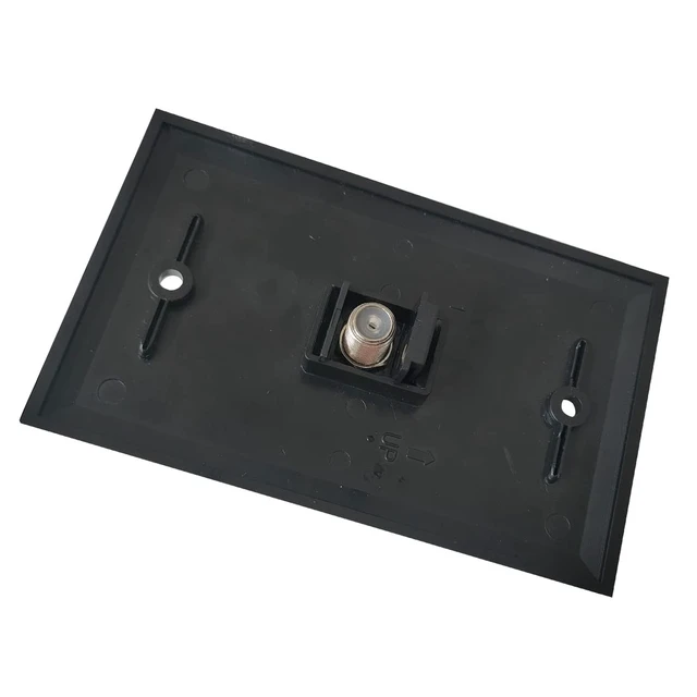 Alt view image 3 of 4 - Coax Cable Wall Plate Grossy Black - 1 Port Coaxial TV Outlet Cover Plate 1 Gang for Cable TV/Antenna(2-Pack)