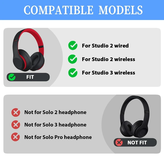 Alt view image 2 of 7 - Headband Replacement for Studio 3.0 A1914/ Studio 2.0 Wireless Headphones Studio 3 Top Headband Replacement Head Band Parts Accessories,Not Easy To Break,As Same As OEM Repair Kit (Black+Red)