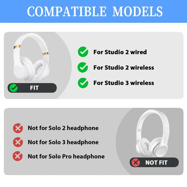 Alt view image 2 of 7 - Studio 3 Headband Replacement Top Headband Replacement Head Band Parts Accessories Repair Kit Compatible with Studio 3.0 A1914 Wireless Studio 2.0 Wireless Headphones (White)