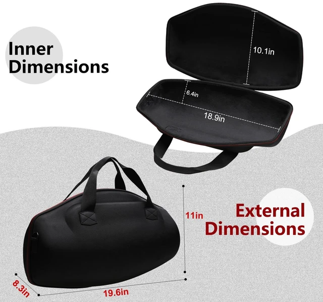 Alt view image 3 of 7 - Case for JBL Boombox 3 Portable Bluetooth Speaker(Black) Hard Carrying Travel Case for JBL Boombox 3 Portable Bluetooth Speaker
