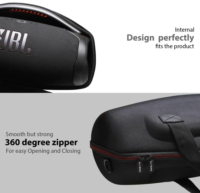 Alt view image 5 of 7 - Case for JBL Boombox 3 Portable Bluetooth Speaker(Black) Hard Carrying Travel Case for JBL Boombox 3 Portable Bluetooth Speaker