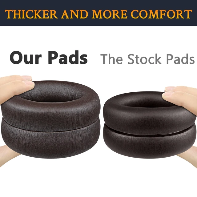 Alt view image 4 of 7 - Replacement Earpads for Beats Studio Pro Wireless Noise Cancelling Headphones, Cushions Ear Pads with Soft Protein Leather, Noise Isolation Foam - Deep Brown