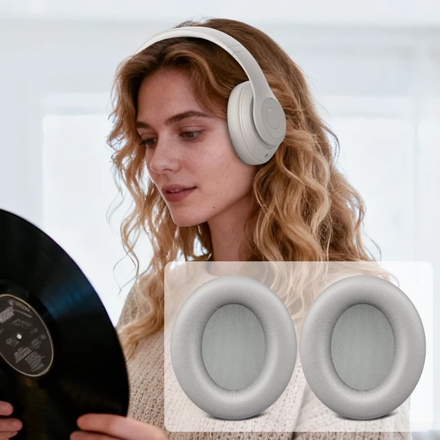 Alt view image 5 of 7 - Replacement Earpads for Beats Studio Pro Wireless Noise Cancelling Headphones, Cushions Ear Pads with Soft Protein Leather, Noise Isolation Foam - Sandstone