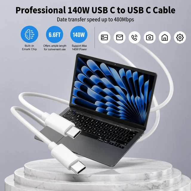 Alt view image 3 of 7 - Mac Book Pro Charger - 96W Apple USB C Fast Charger Power Adapter with 6.6FT Long USB C Cable,Compatible with MacBook pro/Air 16 15 14 13 Inch/ipad Pro and All USB C Device, Extra Storage Bag Included