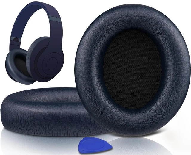 Main image of Replacement Earpads for Beats Studio Pro Wireless Noise Cancelling Headphones, Cushions Ear Pads with Soft Protein Leather, Noise Isolation Foam - Navy Blue