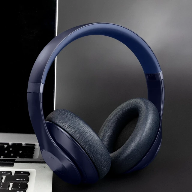Alt view image 3 of 7 - Replacement Earpads for Beats Studio Pro Wireless Noise Cancelling Headphones, Cushions Ear Pads with Soft Protein Leather, Noise Isolation Foam - Navy Blue