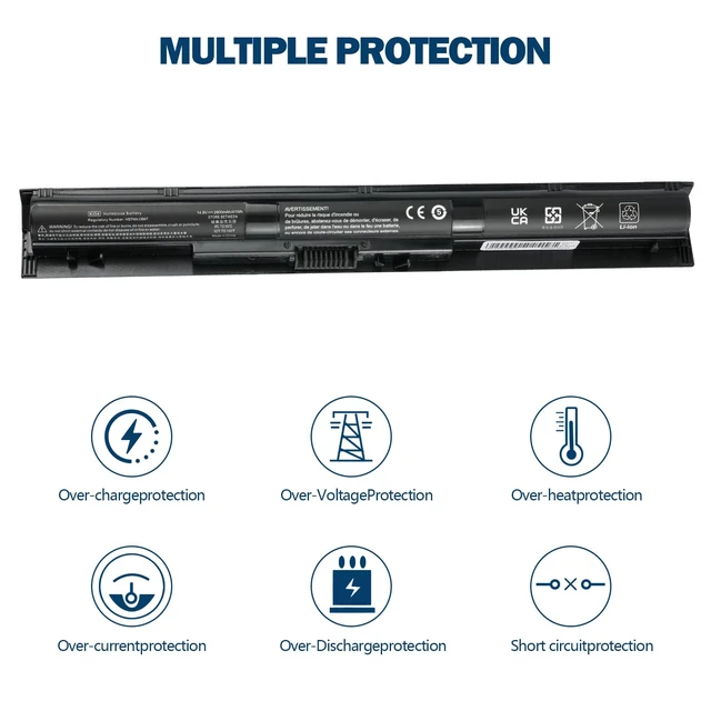Alt view image 4 of 7 - 800049-001 KI04 Battery for HP Pavilion 15-ab 15-an 15t-ab100 17-g 14.8V 2800mAh 41Wh for 17t-g100 17t-s100 cto Series K104 800010-421 TPN-Q160 TPN-Q158 TPN-159 TPN-Q161 TPN-Q162 15-ab143cl