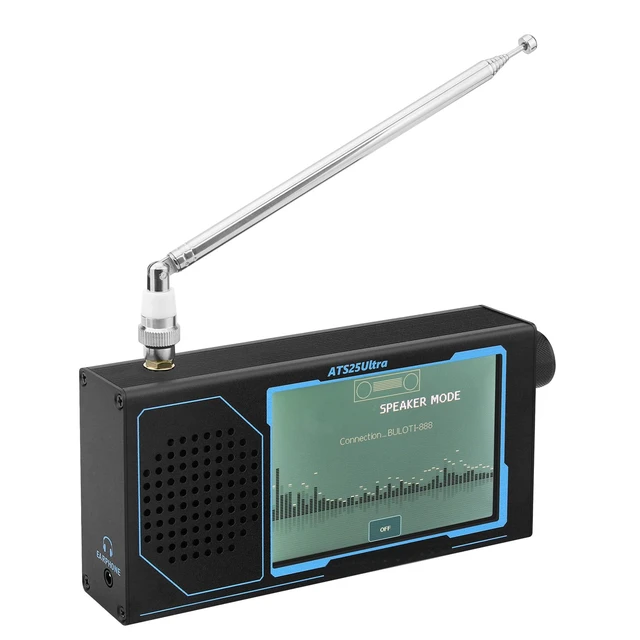 Alt view image 3 of 7 - ATS25 Ultra Portable 4 Touchscreen Audio Receiver with Multi-Mode Playback, USB & AUX Input, Visual Level Display