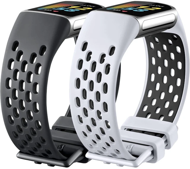 Main image of Sport Band Compatible for Fitbit Charge 5/Charge 6 Bands Women Men, Soft and Breathable Wrist Band Replacement Bracelet for Fitbit Charge 5/Charge 6 Bands Advanced Fitness Tracker Accessories