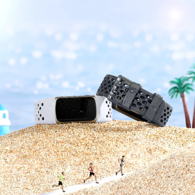 Alt view image 4 of 7 - Sport Band Compatible for Fitbit Charge 5/Charge 6 Bands Women Men, Soft and Breathable Wrist Band Replacement Bracelet for Fitbit Charge 5/Charge 6 Bands Advanced Fitness Tracker Accessories