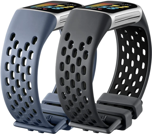 Main image of Sport Band Compatible for Fitbit Charge 5/Charge 6 Bands Women Men, Soft and Breathable Wrist Band Replacement Bracelet for Fitbit Charge 5/Charge 6 Bands Advanced Fitness Tracker Accessories