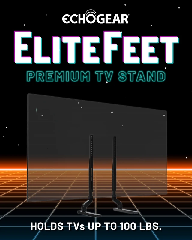 Alt view image 2 of 7 - Premium Replacement TV Stand for 55"-86" Screens - Angled Feet Give Universal TV Stand Stability for QLED & OLED TVs -Easy 3-Step Install Comes w/Soundbar Isolation & Anti-Slip/Scratch Pads