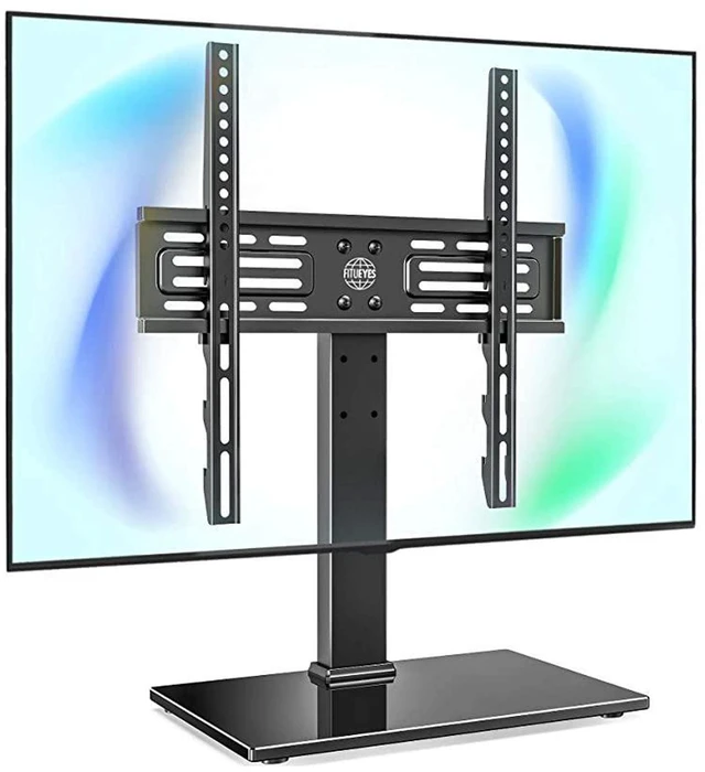 Main image of Universal TV Mount Stand Table Top TV Stand for 27-55 inch TVS Height Adjustable TV Stand Mount, Glass Base, Black