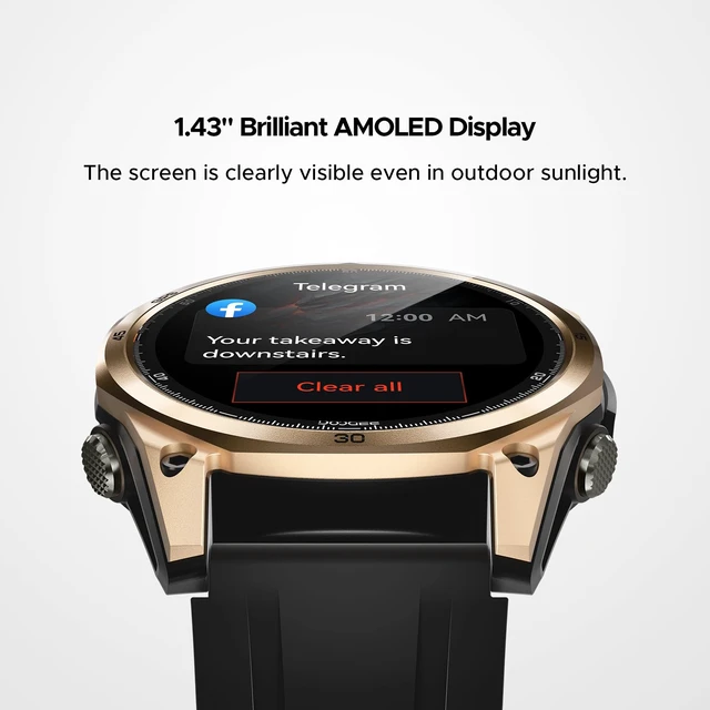 Alt view image 3 of 7 - Anywise W1 GPS Smart Watches for Men, 6 Satellite Positioning, 50M Waterproof Fitness Tracker, 1.43'' AI Mens Smart Watch for Android Phone/iphone compatible,Answer/Make Call/12 Days Battery