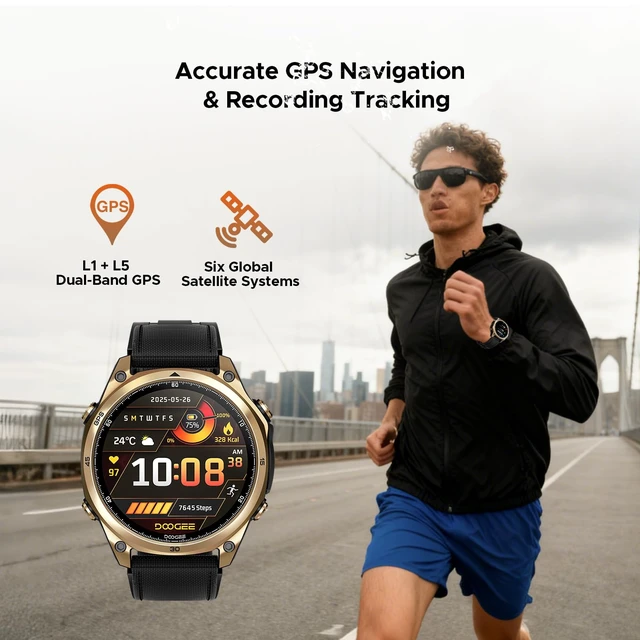 Alt view image 4 of 7 - Anywise W1 GPS Smart Watches for Men, 6 Satellite Positioning, 50M Waterproof Fitness Tracker, 1.43'' AI Mens Smart Watch for Android Phone/iphone compatible,Answer/Make Call/12 Days Battery