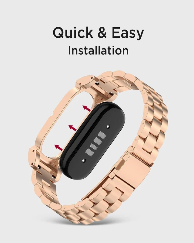 Alt view image 3 of 7 - Metal Band for Google Fitbit Air Band, Rugged Stainless Steel Replacement Strap Elegant Luxury Business Classy Adjustable Wristband Bracelet for Fitbit Air for Men Women