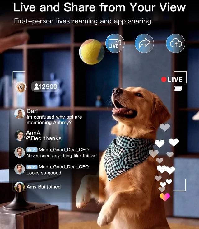 Alt view image 7 of 7 - AI Smart Glasses, 8MP Camera, 16GB Storage, Real-Time Translation Open-ear calls and music, Wi-Fi 6 sharing, Meeting Assistant, OTA updates and AI voice tools in a 40.3g frame for daily wear