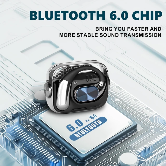 Alt view image 6 of 7 - Open Ear Earbuds, Bluetooth 6.0 Wireless Earphones, ENC Mic