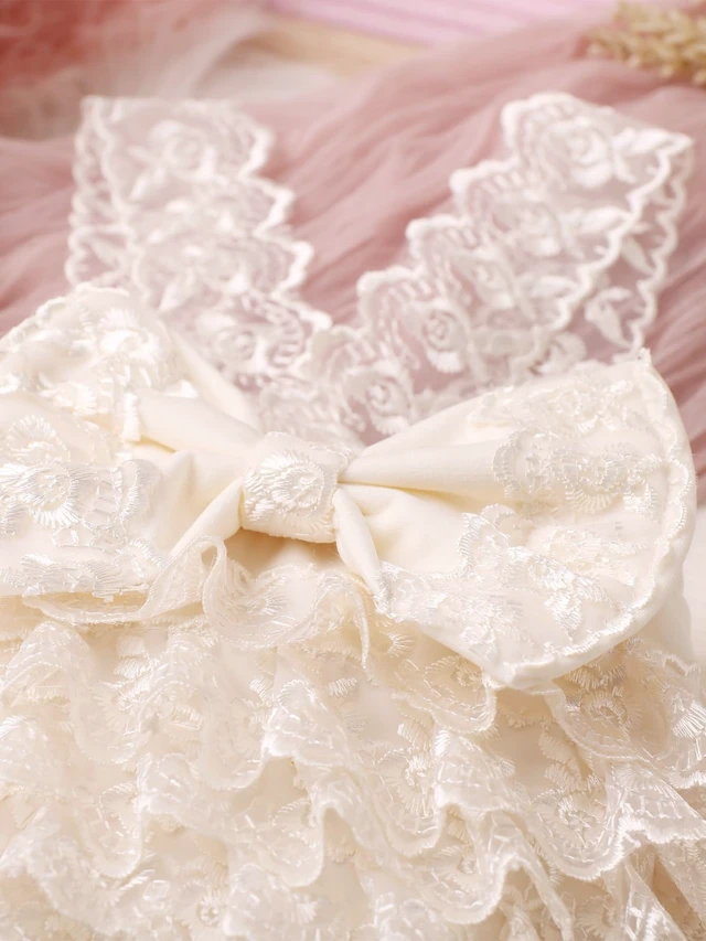 Alt view image 4 of 7 - Newborn Photography Outfits Girl Newborn Photography Props Lace Romper Baby Photo Shoot Outfits Girls Photo Props (Strap Style - Beige)