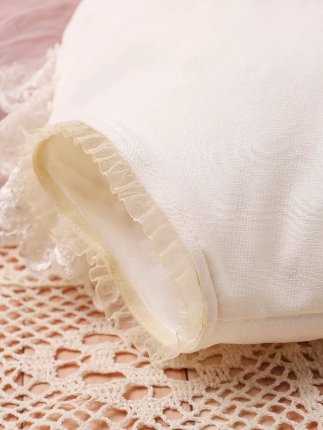 Alt view image 5 of 7 - Newborn Photography Outfits Girl Newborn Photography Props Lace Romper Baby Photo Shoot Outfits Girls Photo Props (Strap Style - Beige)