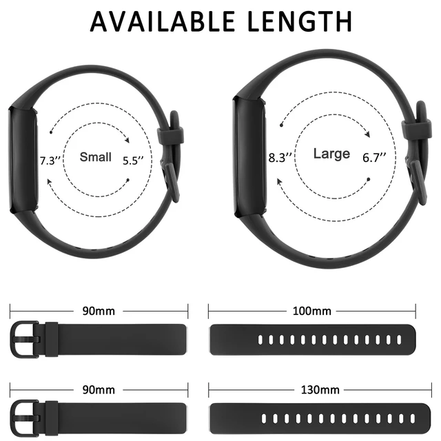 Alt view image 2 of 7 - 6 PACK Sport Bands Compatible with Fitbit Luxe Bands for Women Men, Soft Silicone Waterproof Straps Replacement Wristbands Compatible for Fitbit Luxe Watch Band(6 Pack)