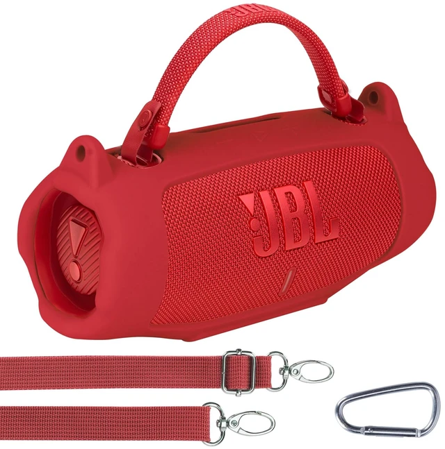 Main image of Silicone Cover Compatible with JBL Charge 6 Portable Speaker Precisely Tailored Silicone Cover, Anti-Slip Texture, Shock Buffer Protection, Lightweight Carry, Red Cover