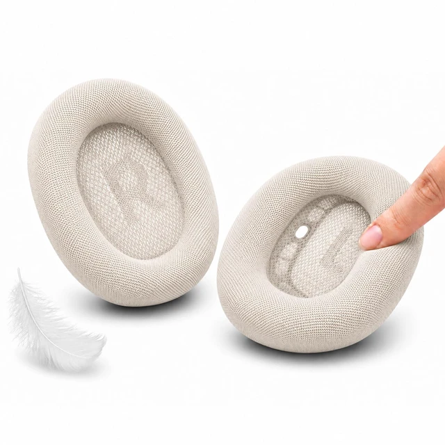 Main image of AirPods Max Ear Cushions Replacement Memory Foam Earpads with Magnet, Mesh Fabric, Noise Isolation, 2-Pack, Space Gray (Starlight)
