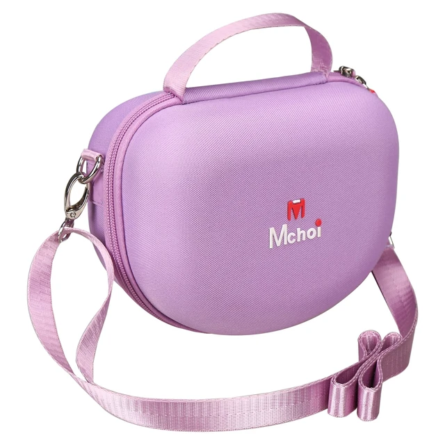Alt view image 4 of 7 - Hard Case Suitable for Riwbox CT-7 Pink/for Jack CT-7S Cat Green 3.5mm/ for iClever IC-HS01 Bluetooth Wireless Over-Ear Headphones Headset for Kids Travel Protective Case, Purple, Case Only