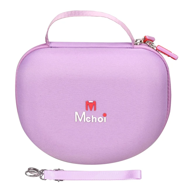 Alt view image 6 of 7 - Hard Case Suitable for Riwbox CT-7 Pink/for Jack CT-7S Cat Green 3.5mm/ for iClever IC-HS01 Bluetooth Wireless Over-Ear Headphones Headset for Kids Travel Protective Case, Purple, Case Only
