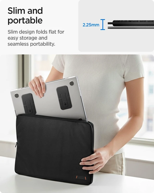 Alt view image 4 of 7 - Slim Fold Adhesive Laptop Stand 2 Piece Foldable Portable Dual Ergonomic Angle Adjustment Lift Anti-Slip for MacBook Pro, MacBook Air 11"-16" & More