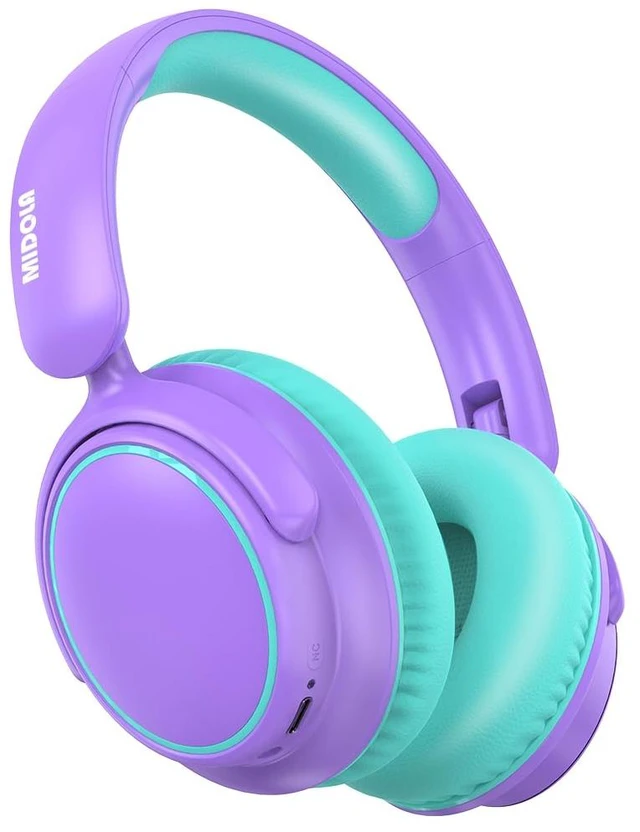 Main image of Kids Bluetooth Headphones Wireless Over-Ear,Active Noise Cancelling,Purple 68Hrs,Volume Limit 85/94dB,Built-in Mic,Adjustable Headband Foldable Lightweight for Toddler School Girls Boys,Stereo Sound