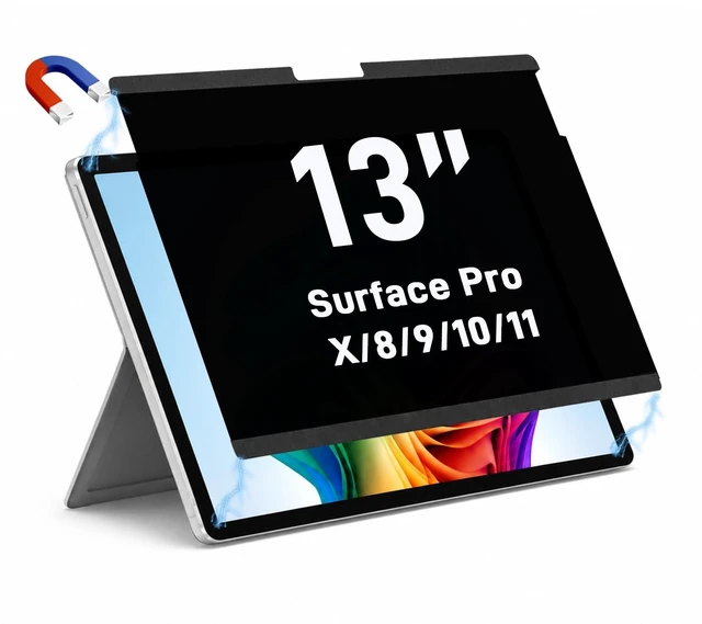 Main image of Magnetic Privacy Screen for 13 inch Surface Pro 11/10/9/8/X Anti-Blue Light, Anti-Glare, Removable & Scratch-Resistantfor Surface Pro Screen Protector