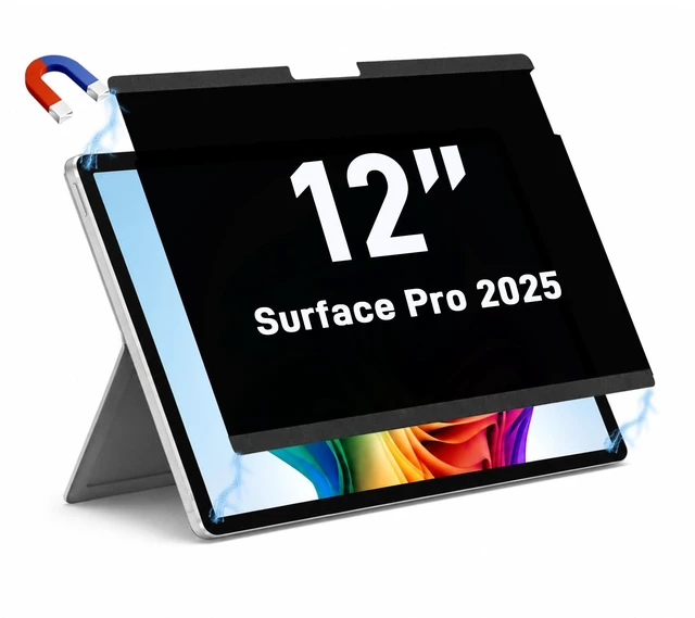 Main image of Magnetic Privacy Screen Protector for Microsoft Surface Pro 12 Inch Removable AntiSpy Matte AntiGlare, Blue Light Blocking, Scratch Resistant for Surface Pro Screen Protector