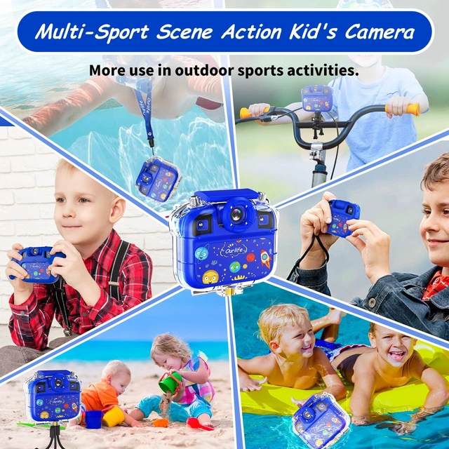 Alt view image 6 of 7 - 1080P Waterproof Camera Underwater Digital for Video No Card-2.4'' IPS Screen Waterproof Camera Photography Gifts