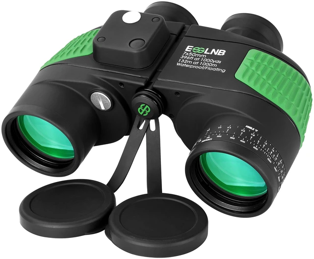 Main image of 7x50 Marine Binoculars, IPX7 Waterproof with Compass & Rangefinder Floating BAK4 Optics with Illuminated Compass and Rangefinder for Boating, Sailing and Coastal Navigation