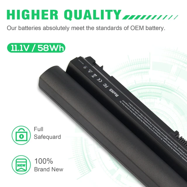 Alt view image 4 of 7 - New Laptop Battery for Dell Latitude E6120 E6220 E6230 E6320 E6330 E6430S,Fits P/N:312-1239 312-1241 312-1381 312-1446 451-11980 NGXCJ RFJMW,5200mAh 6Cells