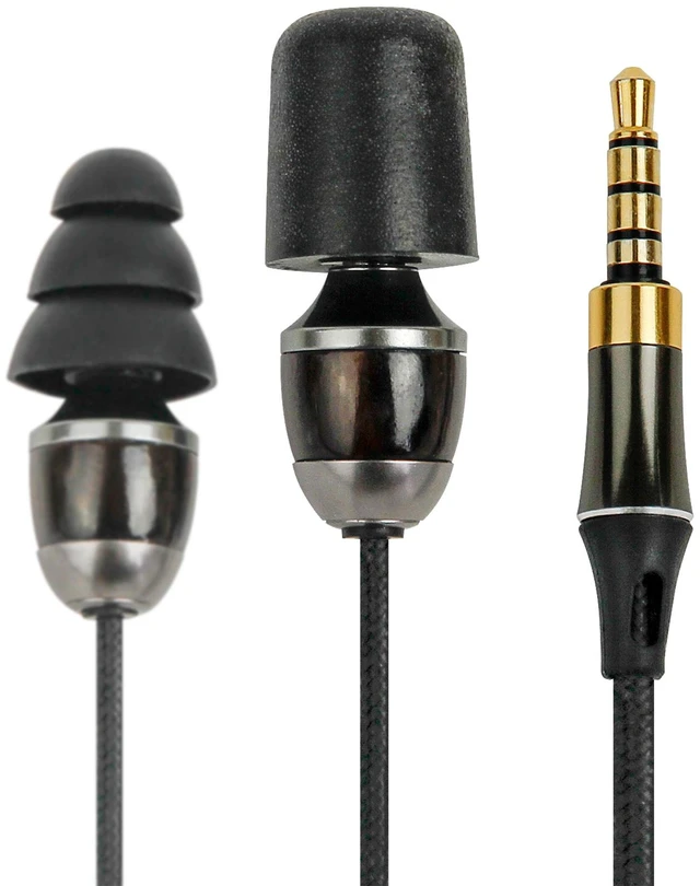 Main image of Wired Hearing Protection Headphones, OSHA Compliant Work Earbuds Noise-cancelling mic, IPX5 water resistance, braided wire, noise-isolating fit, recently improved durable design