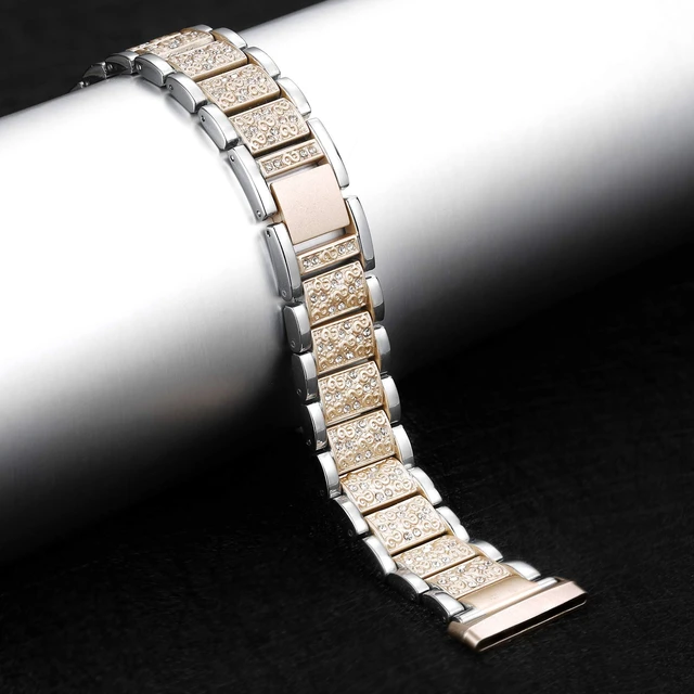 Alt view image 4 of 6 - Bling Bands Compatible with fitbit Sense 2/Sense/Versa 4/Versa 3, Women Replacement Wristbands Dressy Luxurious Bracelet for Ladies