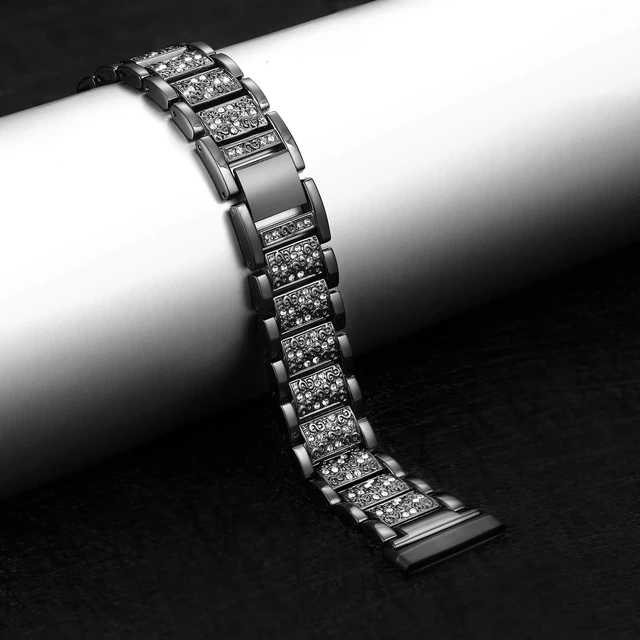 Alt view image 3 of 6 - Bling Bands Compatible with fitbit Sense 2/Sense/Versa 4/Versa 3, Women Replacement Wristbands Dressy Luxurious Bracelet for Ladies