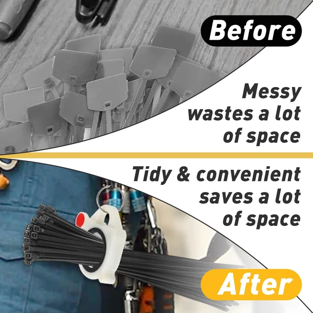 Alt view image 7 of 7 - 6 PCS Zip Tie Organizer Glows in The Dark, Lightweight Cable Tie Holder for Easy Organization Without Waste - Reusable Zip Tie Tool - Zip Tie Holder