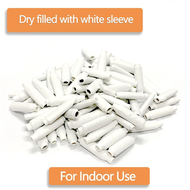 Alt view image 2 of 6 - Low Voltage Wire Connectors, Dry B Connectors Wire SplicesWire Crimp Bean Type Splice for Low Voltage, White (500 PCS)
