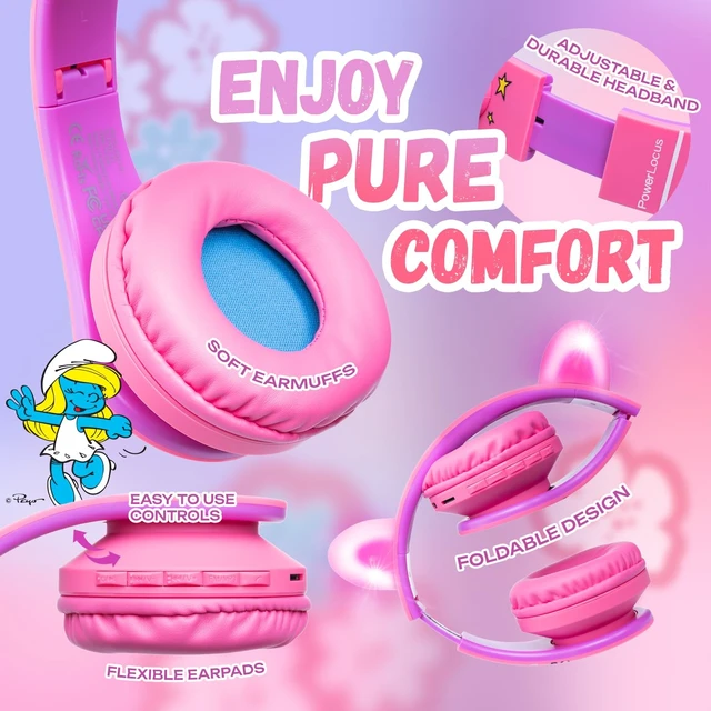 Alt view image 5 of 7 - Bluetooth Headphones for Kids, Wireless Foldable Headphones Over Ear, Headphone with Microphone, 85/94dB Volume Limit, Wireless and Wired Headset with Micro SD, FM for Phones/Tablets/PC/TV