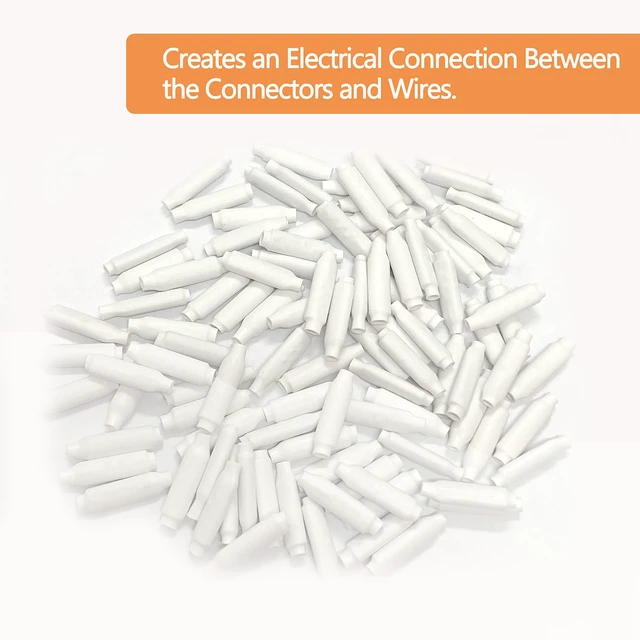 Alt view image 5 of 6 - Low Voltage Wire Connectors, Dry B Connectors Wire SplicesWire Crimp Bean Type Splice for Low Voltage, White (500 PCS)