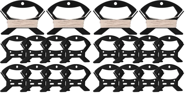 Main image of 10pcs Rope Winder: Cord Cable Organizer for Extension Cord Storage Rope Line Winder for Fishing Camping Outdoor Tools Portable Reusable String Wrap Black (Pack of 2)