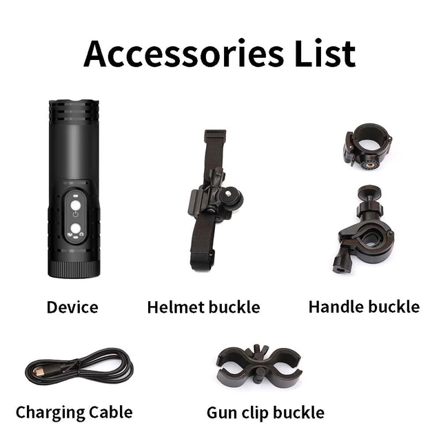 Alt view image 5 of 7 - 4K Ultra HD Action Camera for Shooting Sports, Motorcycle Bike Helmet Camera Front Dash cam with Wi-Fi Connection, Remote Control and Loop Recording with 64G Card, JD-08BM-4K