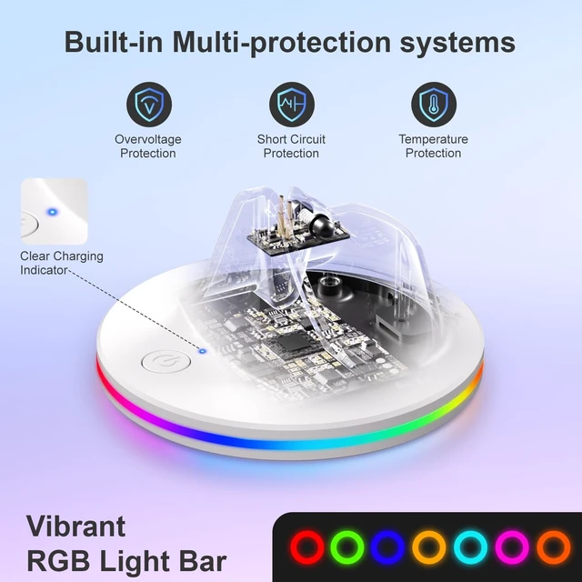 Alt view image 4 of 7 - Charging Dock for Meta Glasses Ray-Ban: Wayfarer, Skyler, Headliner & Oakley HSTN Smart Glasses Charger with LED Power Status Light, Cloud Dancer White