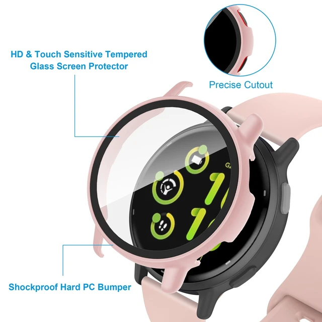 Alt view image 2 of 6 - 6 Pack Case for Garmin Vivoactive 5 with Tempered Glass Screen Protector, Shockproof Hard PC Bumper Protective Cover Compatible with Garmin Vivoactive 5
